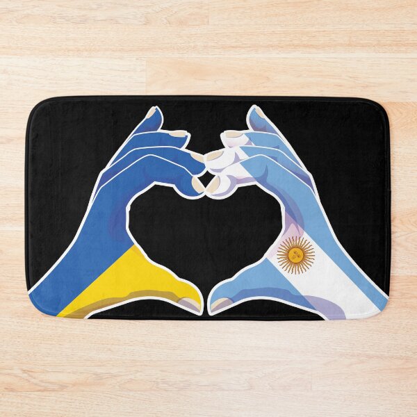 Item preview, Argentina Argentine Argentinean Argentinian Ukraine Ukrainian Love Heart Peace designed and sold by FlagX.