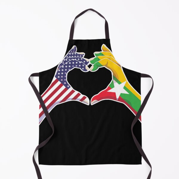 Item preview, Myanmar Burmese Burma USA United States American America Love Heart Peace designed and sold by FlagX.
