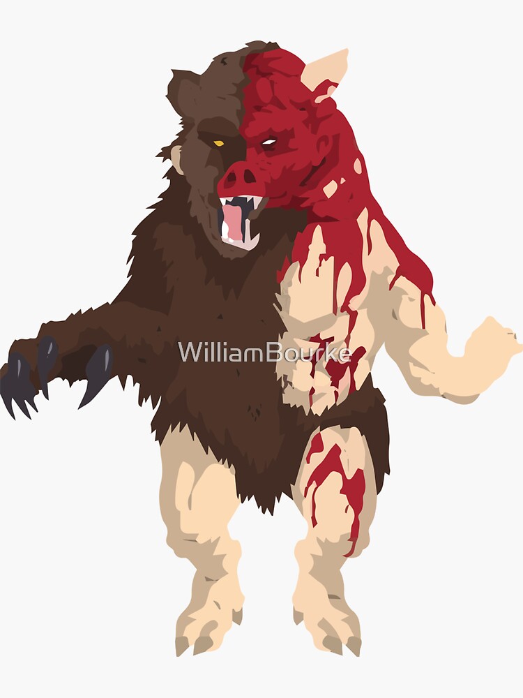 Man bear pig - half man half bear half pig - Al Gore Sticker for