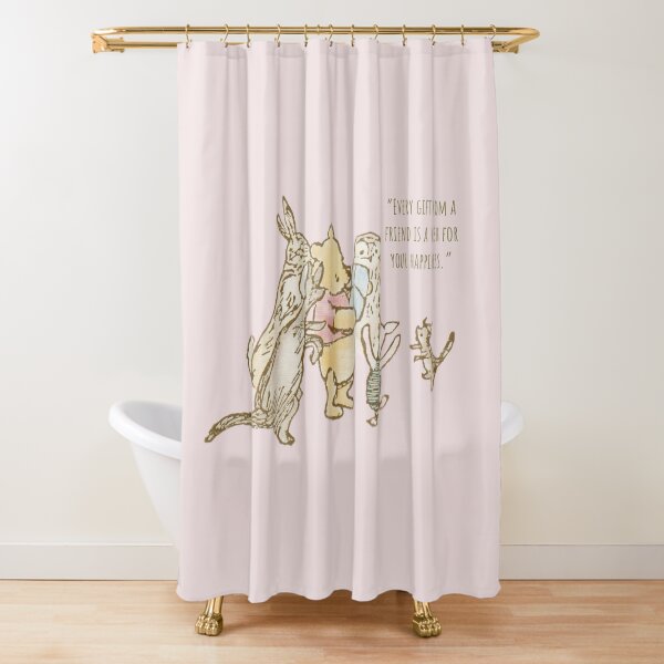 ❌ NEW RELEASE sold ❌Winnie the Pooh and friends Christmas themed shower curtain