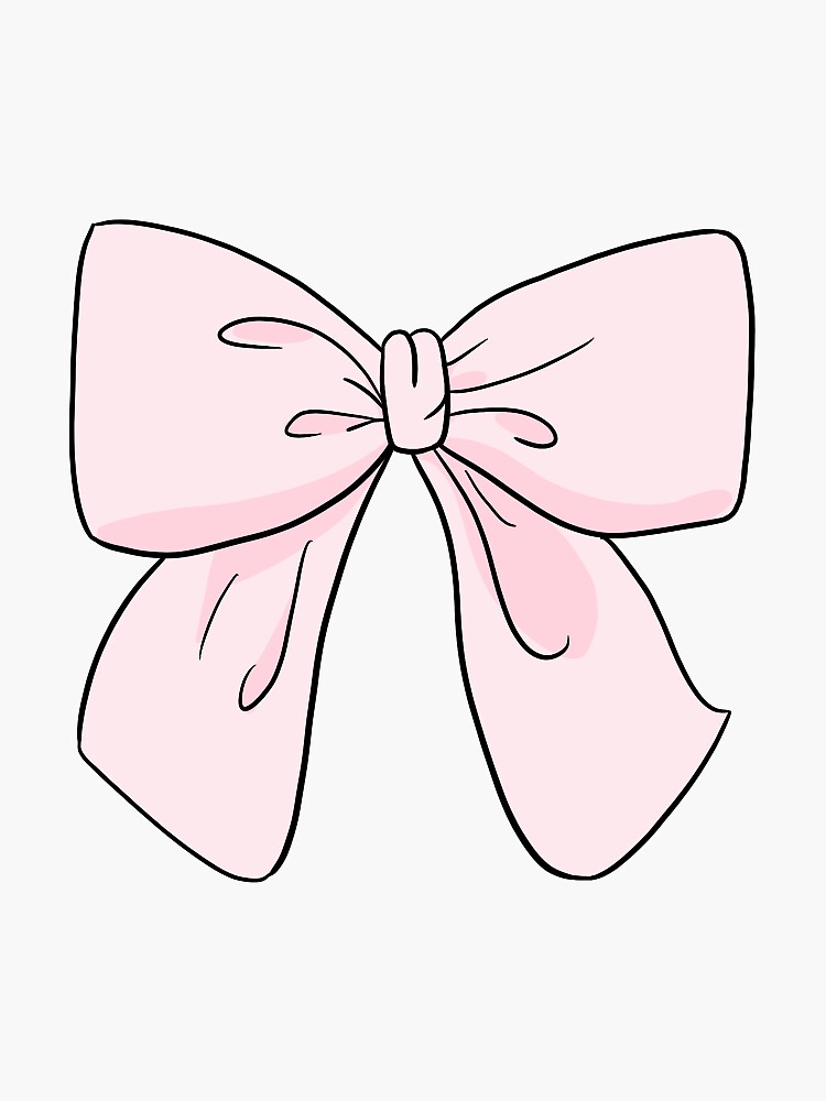 Pink Coquette ribbon bow doodle hand drawn 36134147 PNG