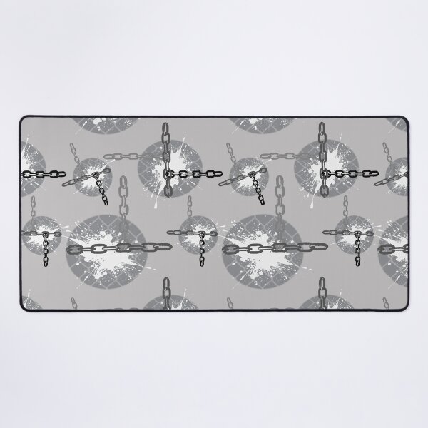 Item preview, Gray Black Chains on Wire Fence and Paint Slash designed and sold by LZenDesigns.