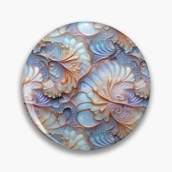 Item preview, Art Nouveau Ethereal Seashell Spiral Patterns in Iridescent Hues designed and sold by polonuim210.