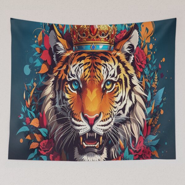 Item preview, King Tiger - Abstract - Floral - Digital Art Design designed and sold by TheHappyK.