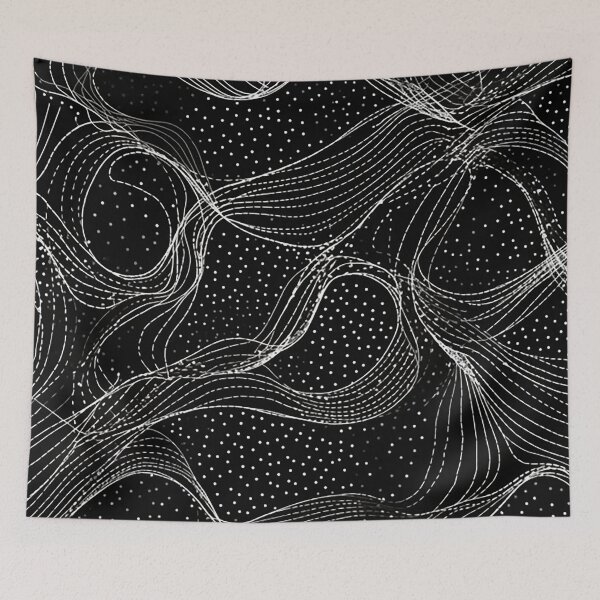 Item preview, Modern Elegance - Black Line & Dot Pattern designed and sold by PaintbrushPlace.