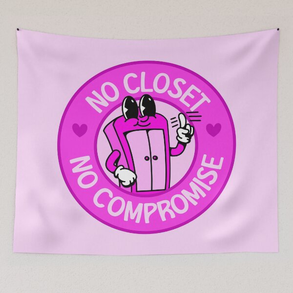 Item preview, No Closet No Compromise - Cute Pink Cartoon designed and sold by Picket Club.