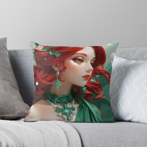 Item preview, Beautiful Redhair holiday princess with green dress designed and sold by PCGDrawing.