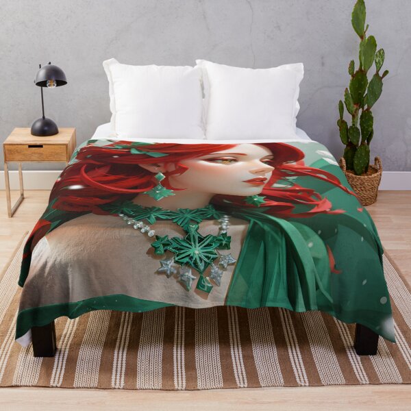 Item preview, Beautiful Redhair holiday princess with green dress designed and sold by PCGDrawing.