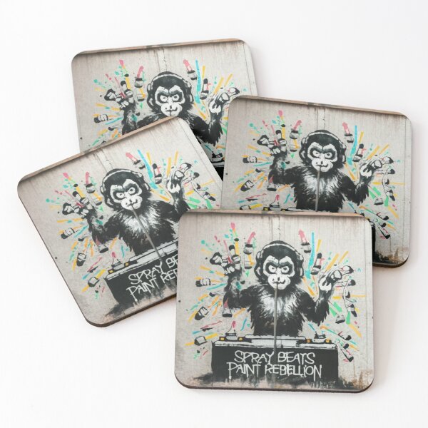 Item preview, DJ Monkey Stencil Graffiti designed and sold by Bomax121.