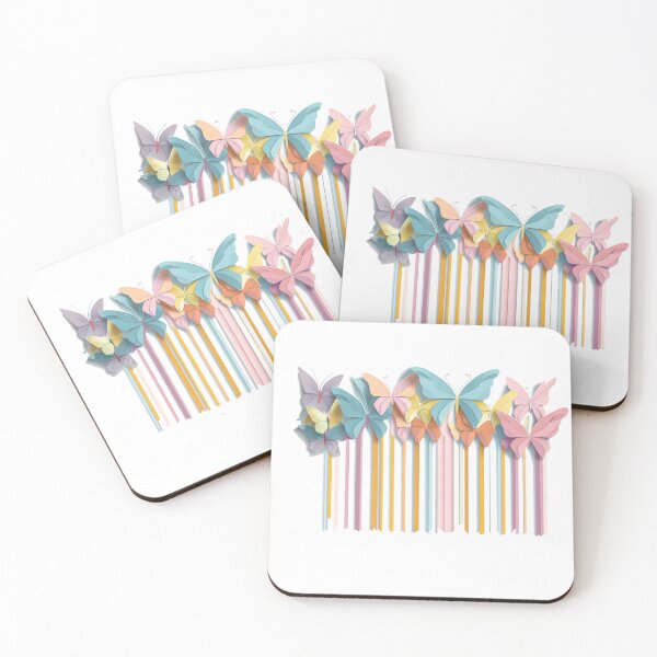 Item preview, Pastel Paper Butterflies with Ribbons designed and sold by SGillum.