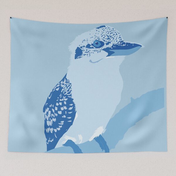 Item preview, Kookaburra Australian bird blue designed and sold by blueidesign.