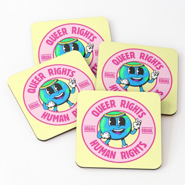 Item preview, Queer Rights Equal Human Rights - Cute LGBT Earth Cartoon designed and sold by Picket Club.