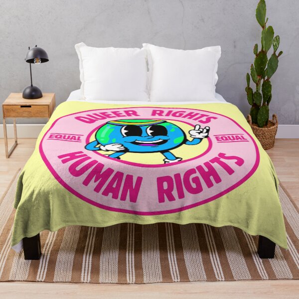 Item preview, Queer Rights Equal Human Rights - Cute LGBT Earth Cartoon designed and sold by Picket Club.
