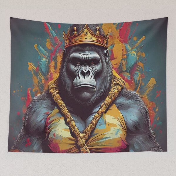 Item preview, King Ape - Abstract - Colorful - Digital Art Design designed and sold by TheHappyK.