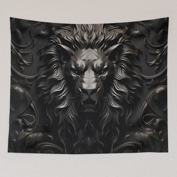Aperçu de l'œuvre superbe impression de lion gravée au laser créée et vendue par dcrc.