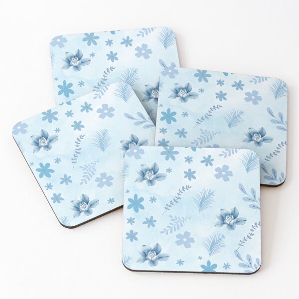 Item preview, Blue Leaves and Flowers  designed and sold by debielongakit.