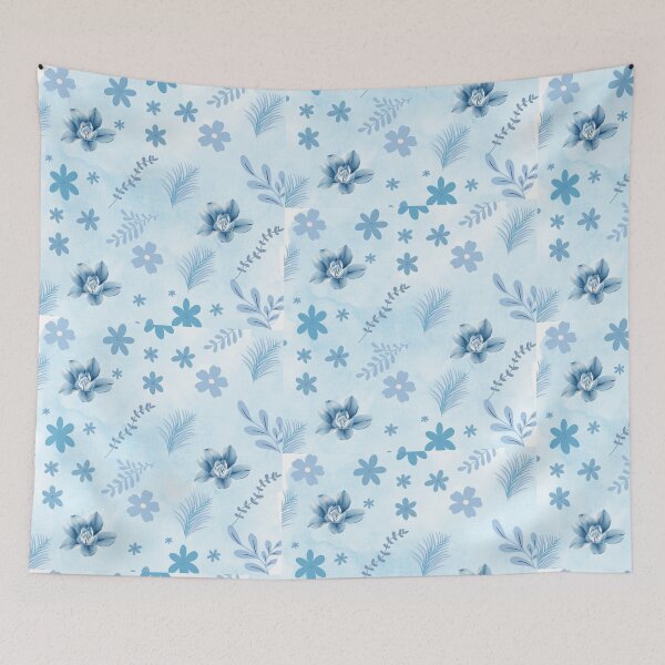 Item preview, Blue Leaves and Flowers  designed and sold by debielongakit.