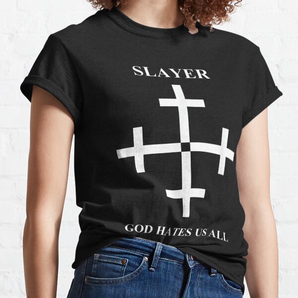 Retro God Hates Us All Cross Classic T-Shirt