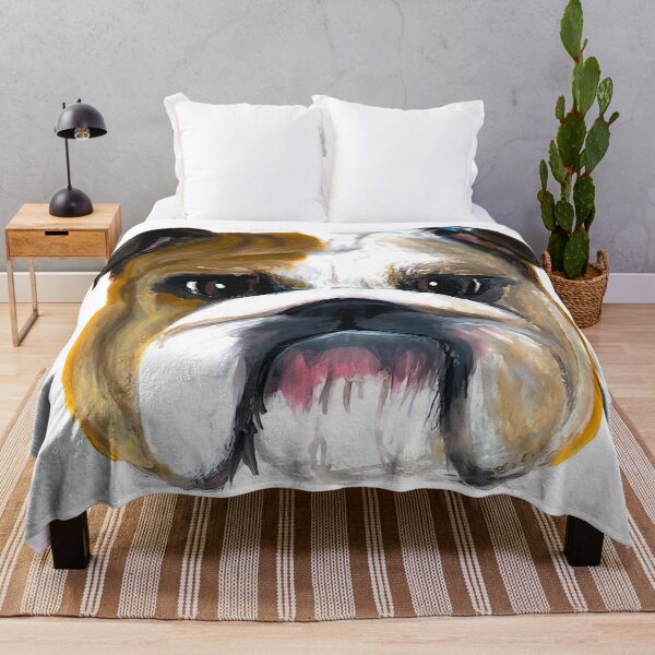 Item preview, English Bulldog acrylic painting designed and sold by Funsize-Art.