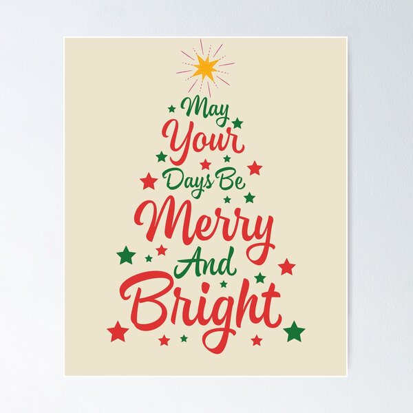 Item preview, May Your Days Be Merry & Bright designed and sold by Jollys-ArtShop.