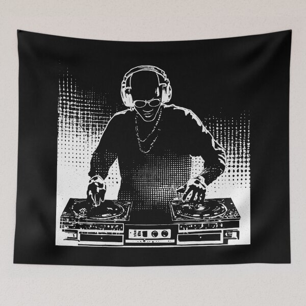 Item preview, Vintage Hip Hop DJ Turntables - Spining Vinyl Records designed and sold by Urban-Alien.