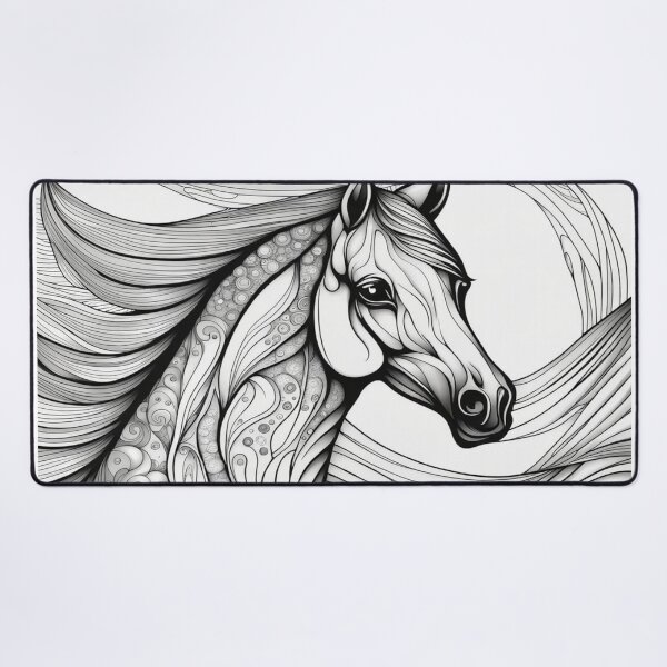 Item preview, Horse - Line Art Drawing designed and sold by FirebirdCD.