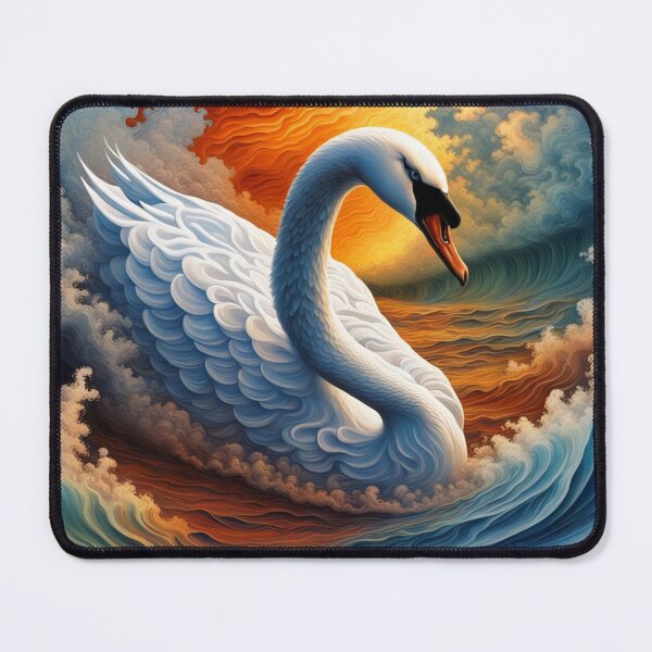 Item preview, Fine Embroidered White Swan designed and sold by purplesensation.