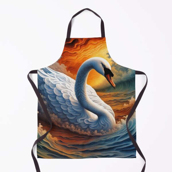 Item preview, Fine Embroidered White Swan designed and sold by purplesensation.