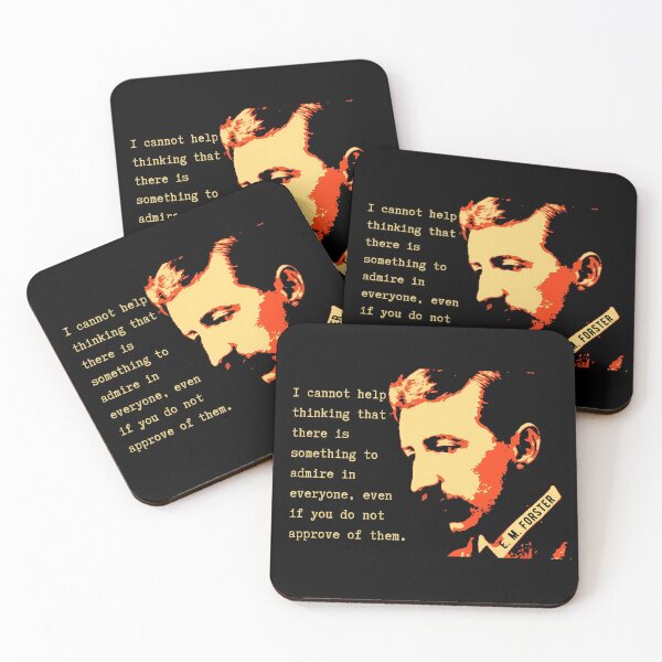 Item preview, E.M. Forster portait and quote: When love flies it is remembered not as love but as something else. designed and sold by artbleed.