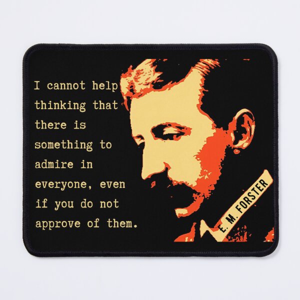 Item preview, E.M. Forster portait and quote: When love flies it is remembered not as love but as something else. designed and sold by artbleed.