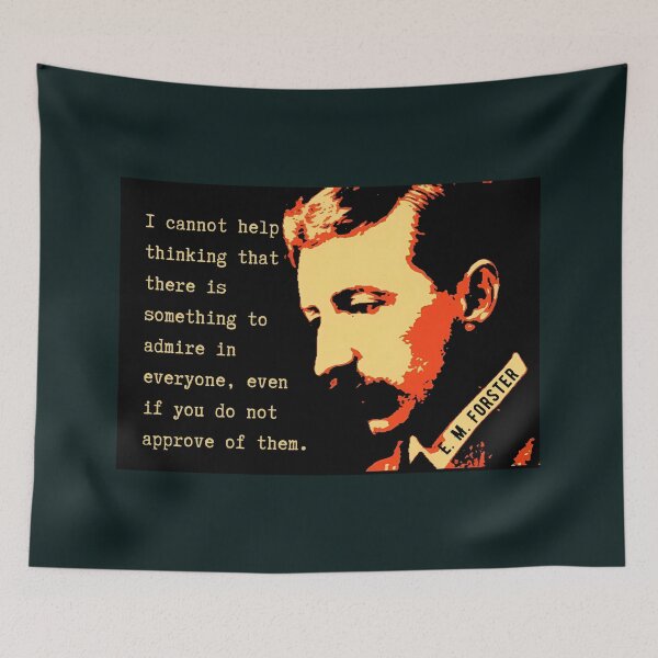 Item preview, E.M. Forster portait and  quote: When love flies it is remembered not as love but as something else. designed and sold by artbleed.