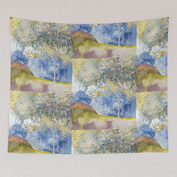 Item preview, Landscape at Saint-Charles,Sunset painting by Camille Pissarro. designed and sold by VintageArtByIda.