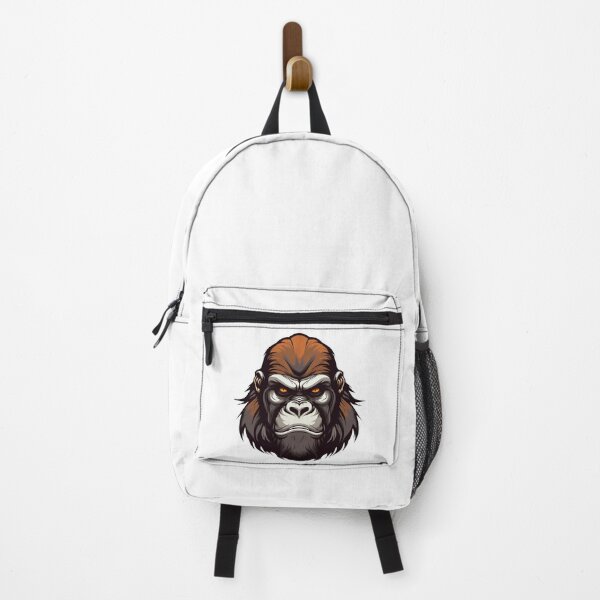 Aperçu de l'œuvre Logo de style dessin animé Gorilla Monkey, autocollant, arts muraux, impressions d'art et plus encore créée et vendue par Kevin Lou.