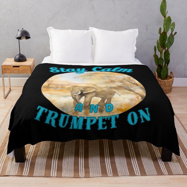 Item preview, Stay Calm And Trumpet On. funny elephant designed and sold by ElephantVibes.
