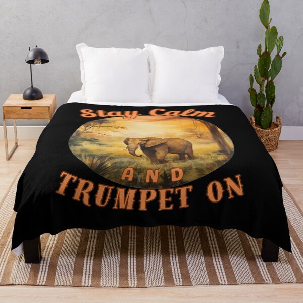 Item preview, Stay Calm And Trumpet On. african elephant designed and sold by ElephantVibes.
