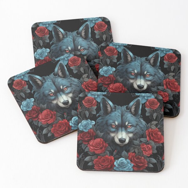 Item preview, Wolfdog And Roses designed and sold by Nocturne  Paws.