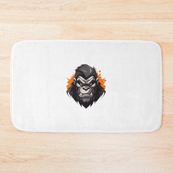 Aperçu de l'œuvre Logo de style dessin animé Gorilla Monkey, autocollant, arts muraux, impressions d'art et plus encore créée et vendue par Kevin Lou.