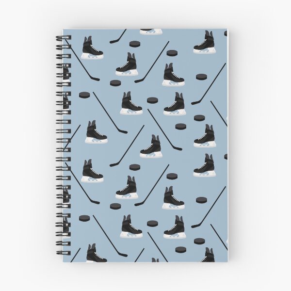 Item preview, Dusty Blue Ice Hockey Stick, Skates & Puck Pattern designed and sold by idovedesign.