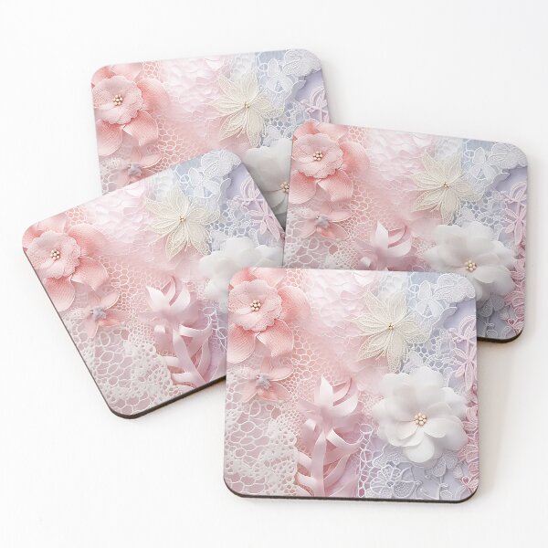 Item preview, Soft Pastel Lace Elegance - Intricate Feminine Pattern Design designed and sold by PaintbrushPlace.