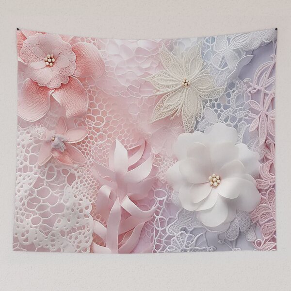 Item preview, Soft Pastel Lace Elegance - Intricate Feminine Pattern Design designed and sold by PaintbrushPlace.