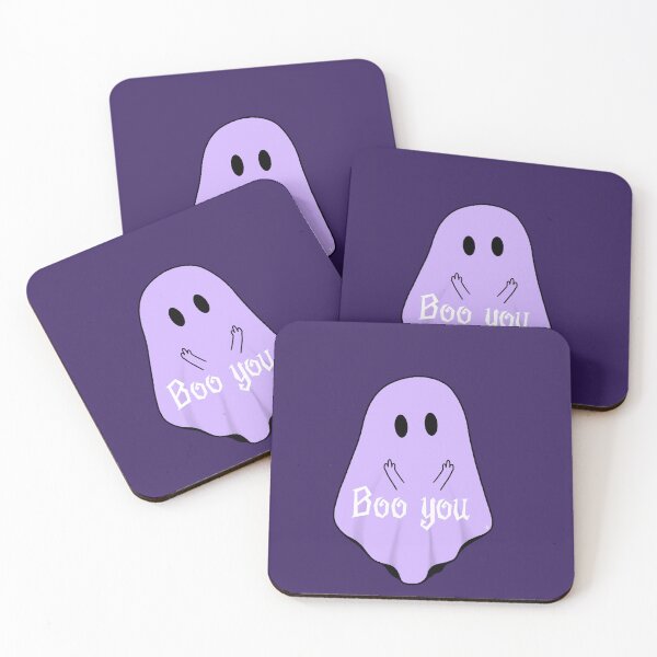 Item preview, "Boo You" Ghost Flipping The Bird - Purple designed and sold by Decaying-corpse.