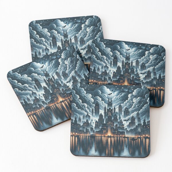 Item preview, Midnight Metropolis: A Nocturnal Symphony of Light and Shadow designed and sold by EntchantedHues.