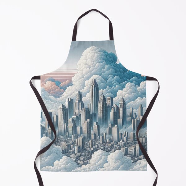 Item preview, Cloud-Crowned Metropolis: A Symphony of Sky and Steel designed and sold by EntchantedHues.