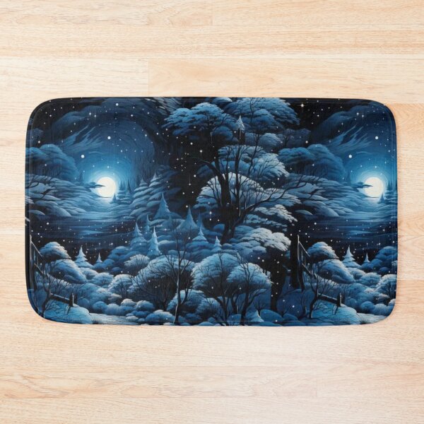 Item preview, Snowy Night Landscape designed and sold by ShiningInDark.