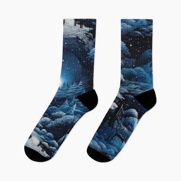 Item preview, Snowy Night Landscape designed and sold by ShiningInDark.