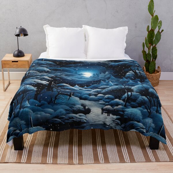Item preview, Snowy Night Landscape designed and sold by ShiningInDark.