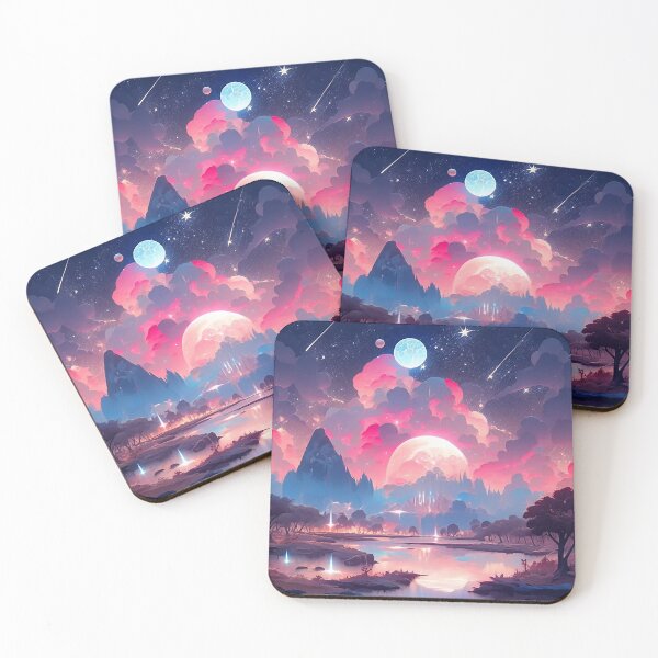 Item preview, Fantasy Meets Reality - Surreal Space and Nature Landscape designed and sold by PaintbrushPlace.