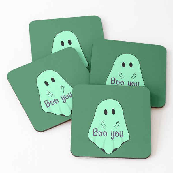 Item preview, "Boo You" Ghost Flipping The Bird - green designed and sold by Decaying-corpse.