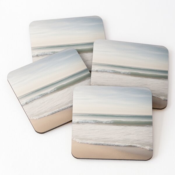 Item preview, A tranquil beach scene with gentle waves lapping against the sand designed and sold by Evolvity.