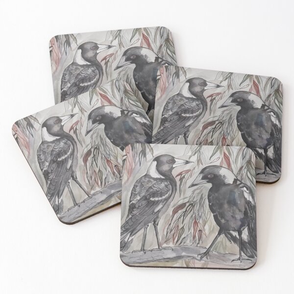 Item preview, Magnificent Magpies Morning Meeting  designed and sold by Liz HL Art Shop.